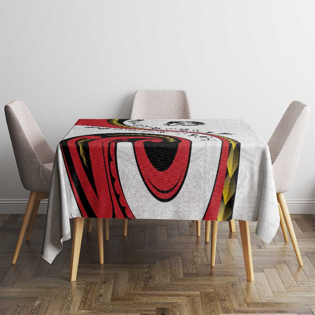 Papua New Guinea 50th Independence Anniversary Tablecloth Special Style White Version - Polynesian Pride