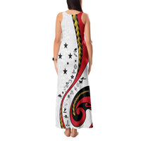 Papua New Guinea 50th Independence Anniversary Tank Maxi Dress Special Style White Version - Polynesian Pride