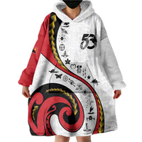 Papua New Guinea 50th Independence Anniversary Wearable Blanket Hoodie Special Style White Version - Polynesian Pride