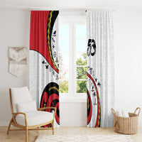 Papua New Guinea 50th Independence Anniversary Window Curtain Special Style White Version - Polynesian Pride