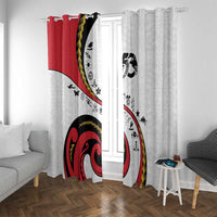 Papua New Guinea 50th Independence Anniversary Window Curtain Special Style White Version - Polynesian Pride
