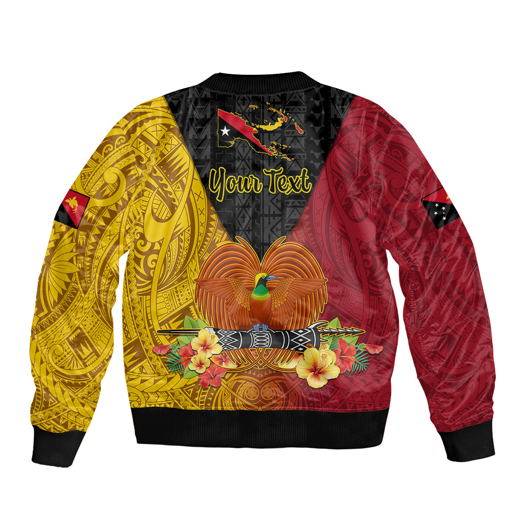 Personalized Papua New Guinea Independence Day Bomber Jacket Bird Of Paradise With Polynesian Pattern LT05 - Polynesian Pride