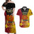 Personalized Papua New Guinea Independence Day Couples Matching Off Shoulder Maxi Dress and Hawaiian Shirt Bird Of Paradise With Polynesian Pattern LT05 Yellow - Polynesian Pride