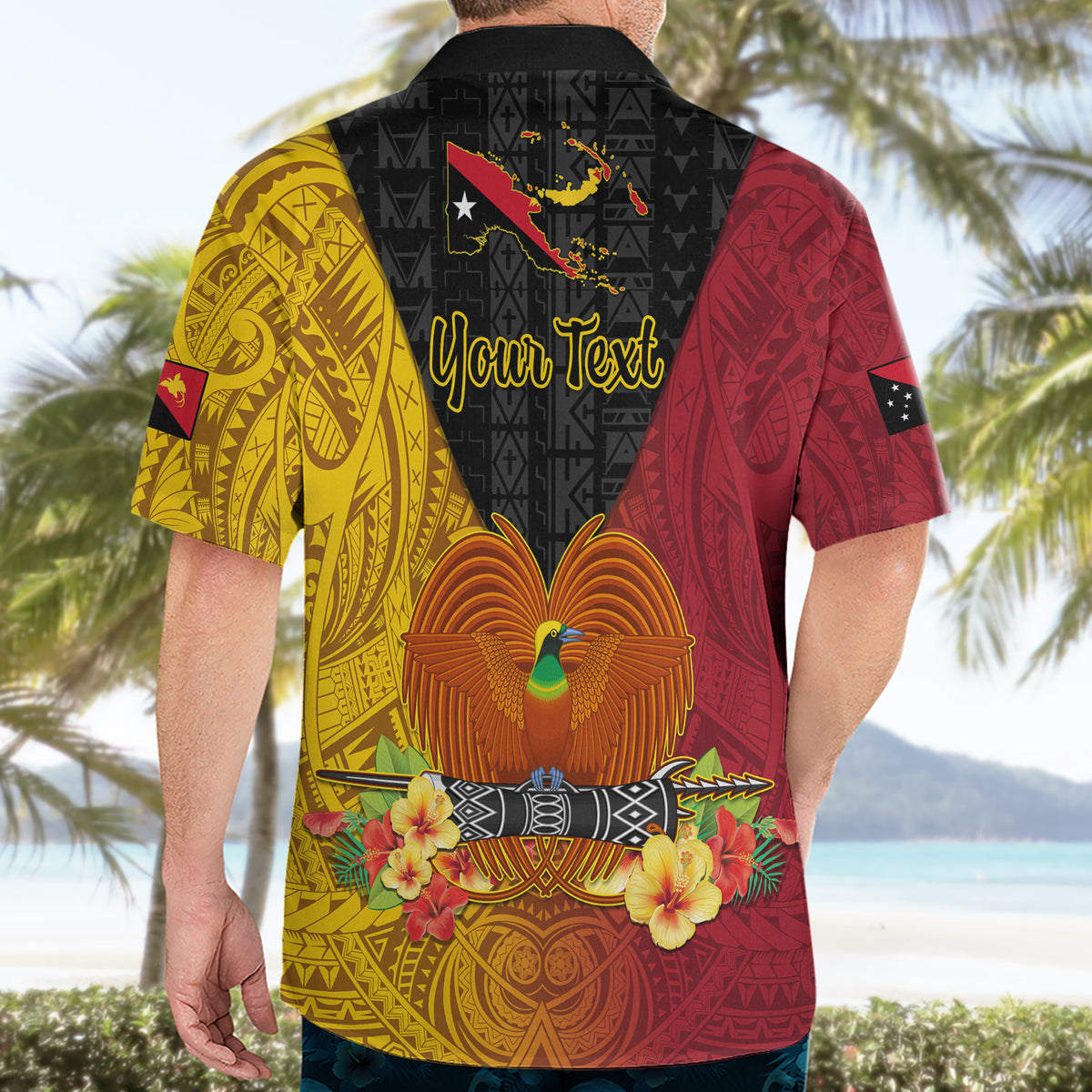 Personalized Papua New Guinea Independence Day Hawaiian Shirt Bird Of Paradise With Polynesian Pattern LT05 - Polynesian Pride