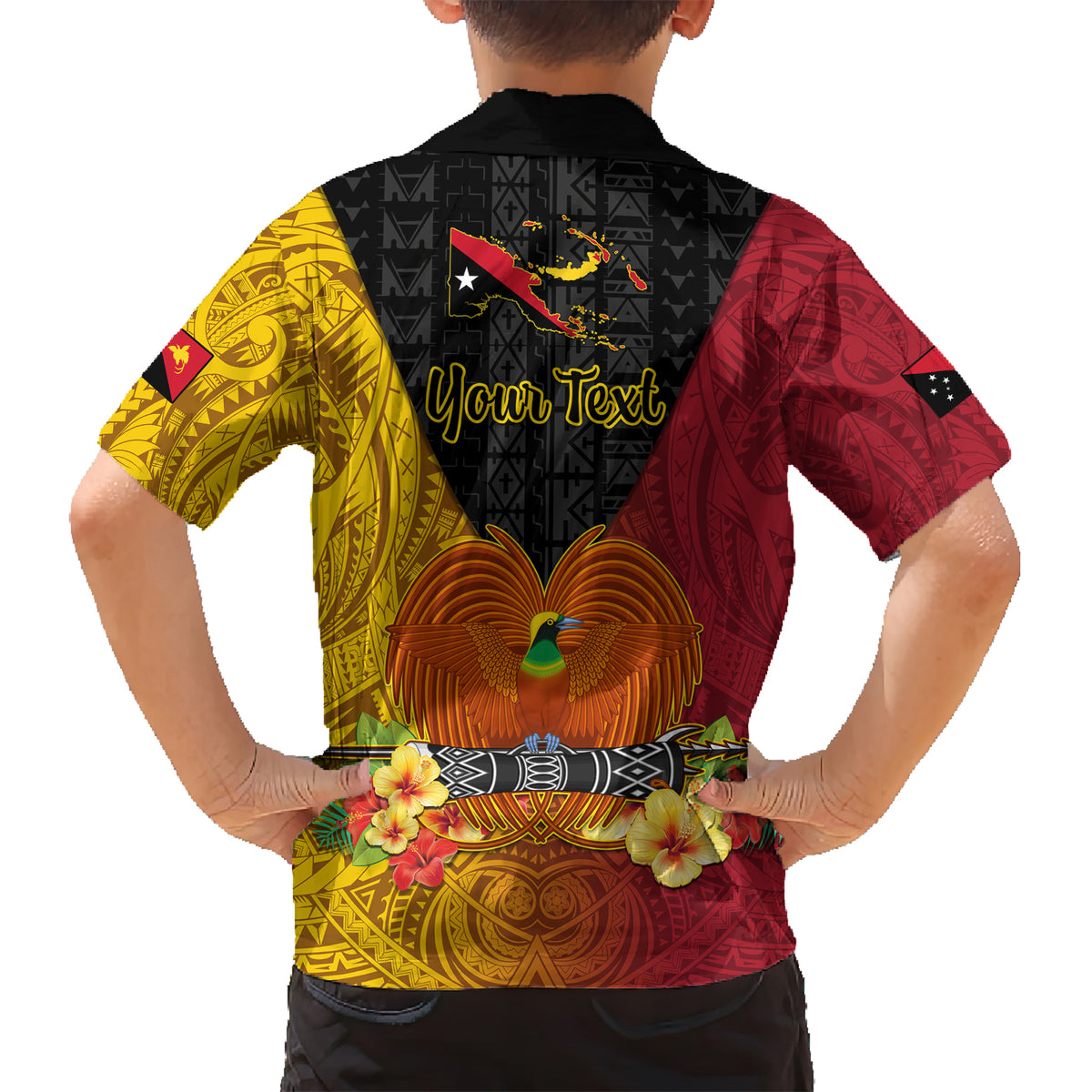 Personalized Papua New Guinea Independence Day Hawaiian Shirt Bird Of Paradise With Polynesian Pattern LT05 - Polynesian Pride