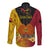 Personalized Papua New Guinea Independence Day Long Sleeve Button Shirt Bird Of Paradise With Polynesian Pattern LT05 - Polynesian Pride