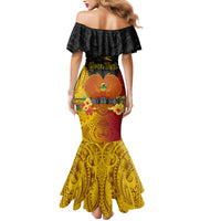 Personalized Papua New Guinea Independence Day Mermaid Dress Bird Of Paradise With Polynesian Pattern LT05 - Polynesian Pride