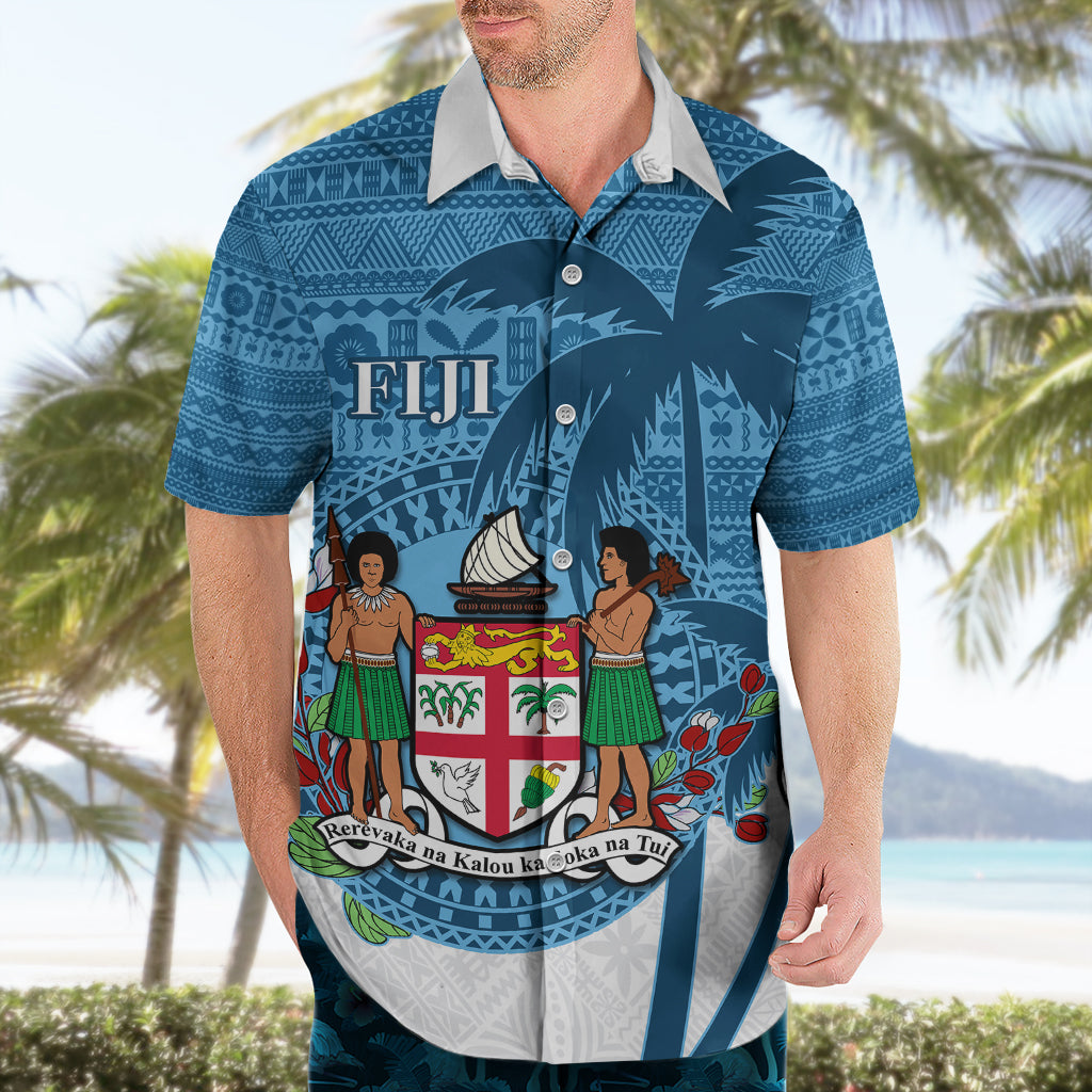 Personalized Fiji Hawaiian Shirt Coat Of Arms Tagimoucia With Fijian Tapa Pattern LT05 - Polynesian Pride