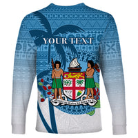Personalized Fiji Long Sleeve Shirt Coat Of Arms Tagimoucia With Fijian Tapa Pattern LT05 - Polynesian Pride