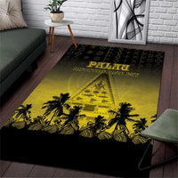 Palau Independence Day Area Rug Palauan Tattoo Pattern - Polynesian Pride