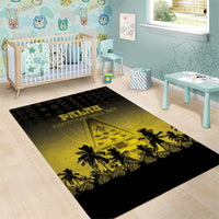 Palau Independence Day Area Rug Palauan Tattoo Pattern - Polynesian Pride