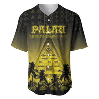 Personalised Palau Independence Day Baseball Jersey Palauan Tattoo Pattern - Polynesian Pride