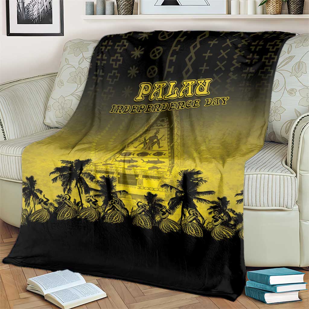 Palau Independence Day Blanket Palauan Tattoo Pattern - Polynesian Pride