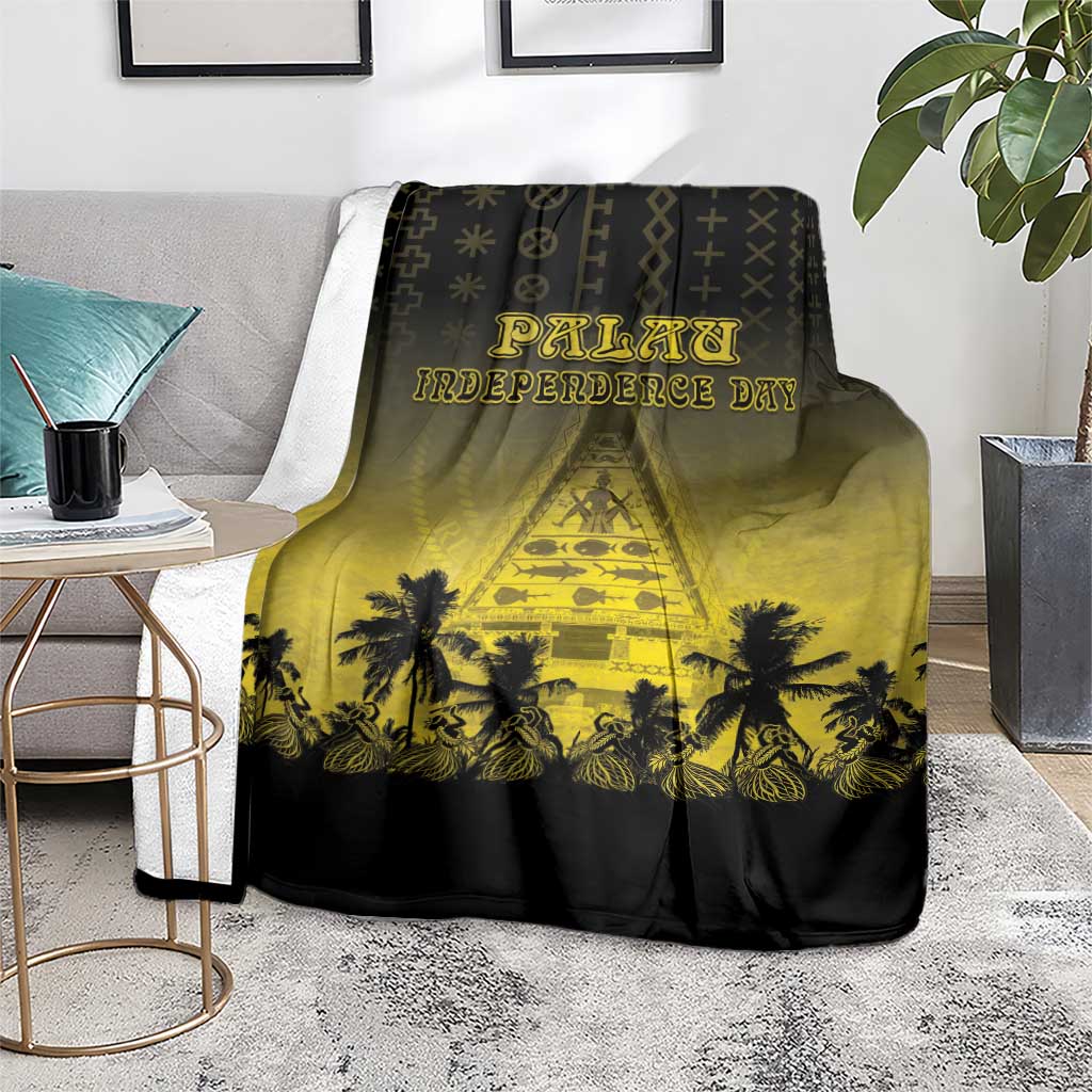 Palau Independence Day Blanket Palauan Tattoo Pattern - Polynesian Pride