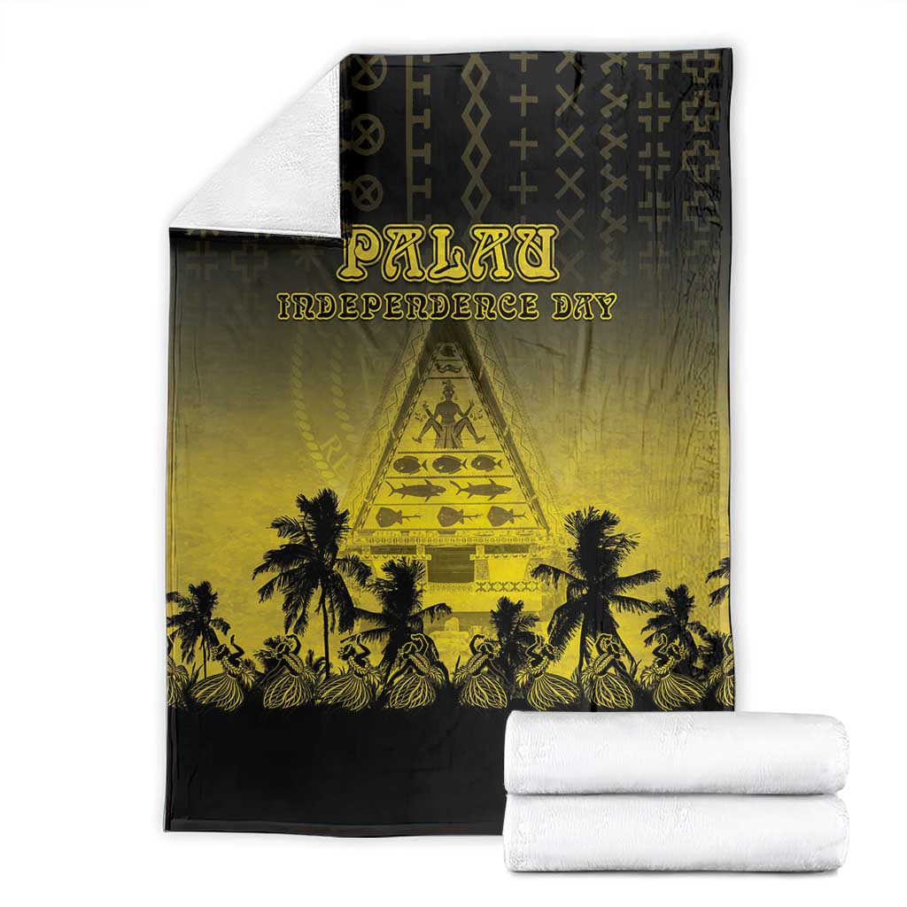 Palau Independence Day Blanket Palauan Tattoo Pattern - Polynesian Pride