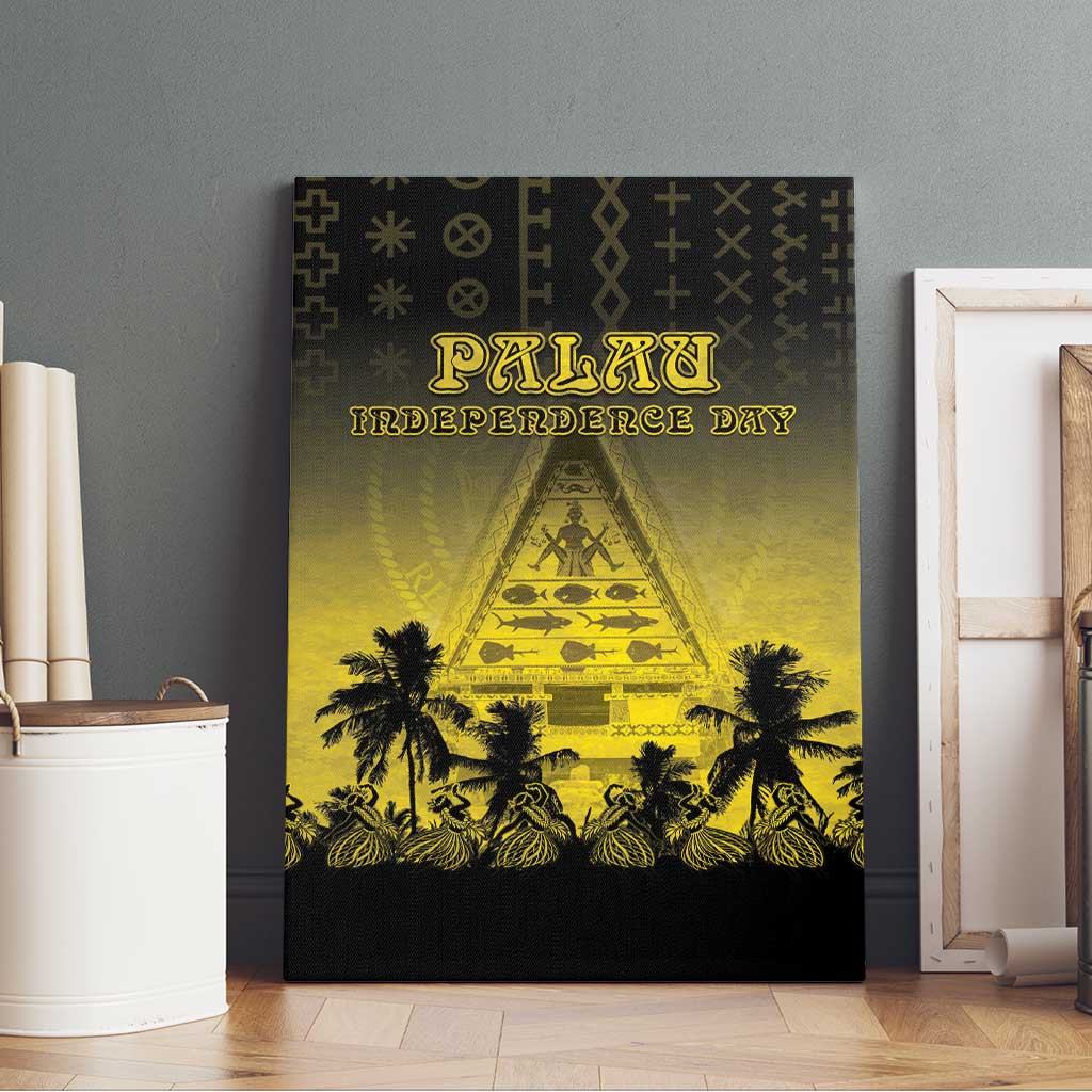 Palau Independence Day Canvas Wall Art Palauan Tattoo Pattern - Polynesian Pride