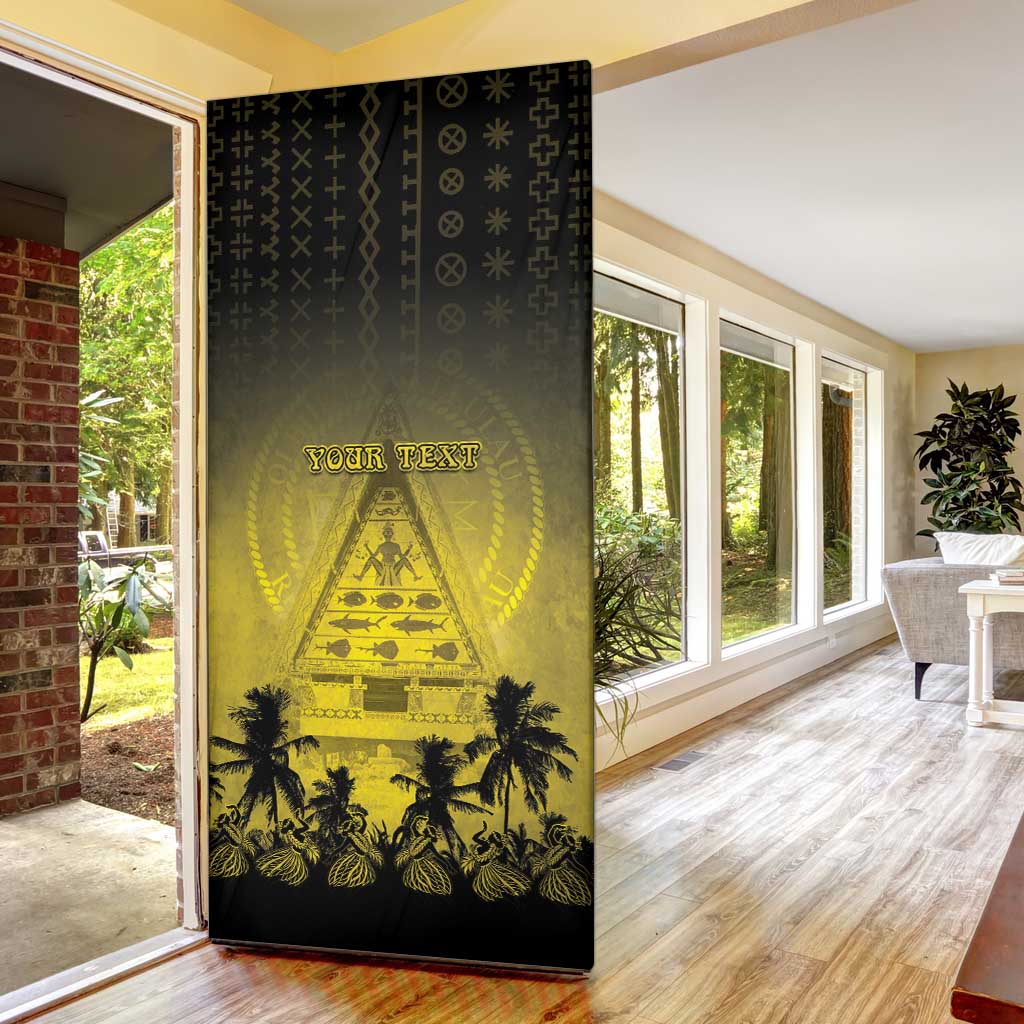 Palau Independence Day Door Cover Palauan Tattoo Pattern - Polynesian Pride
