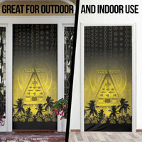 Palau Independence Day Door Cover Palauan Tattoo Pattern - Polynesian Pride