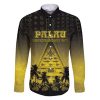 Personalised Palau Independence Day Family Matching Puletasi and Hawaiian Shirt Palauan Tattoo Pattern - Polynesian Pride
