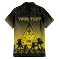 Personalised Palau Independence Day Family Matching Summer Maxi Dress and Hawaiian Shirt Palauan Tattoo Pattern - Polynesian Pride