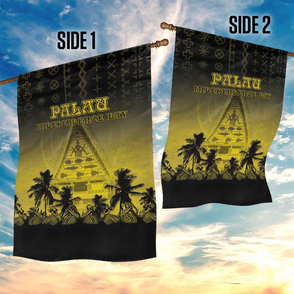Palau Independence Day Garden Flag Palauan Tattoo Pattern - Polynesian Pride
