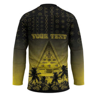Personalised Palau Independence Day Hockey Jersey Palauan Tattoo Pattern - Polynesian Pride