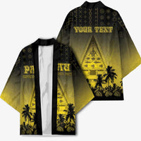 Personalised Palau Independence Day Kimono Palauan Tattoo Pattern - Polynesian Pride