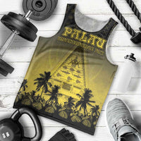 Personalised Palau Independence Day Men Tank Top Palauan Tattoo Pattern - Polynesian Pride