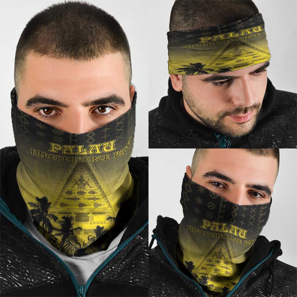 Palau Independence Day Neck Gaiter Palauan Tattoo Pattern LT05