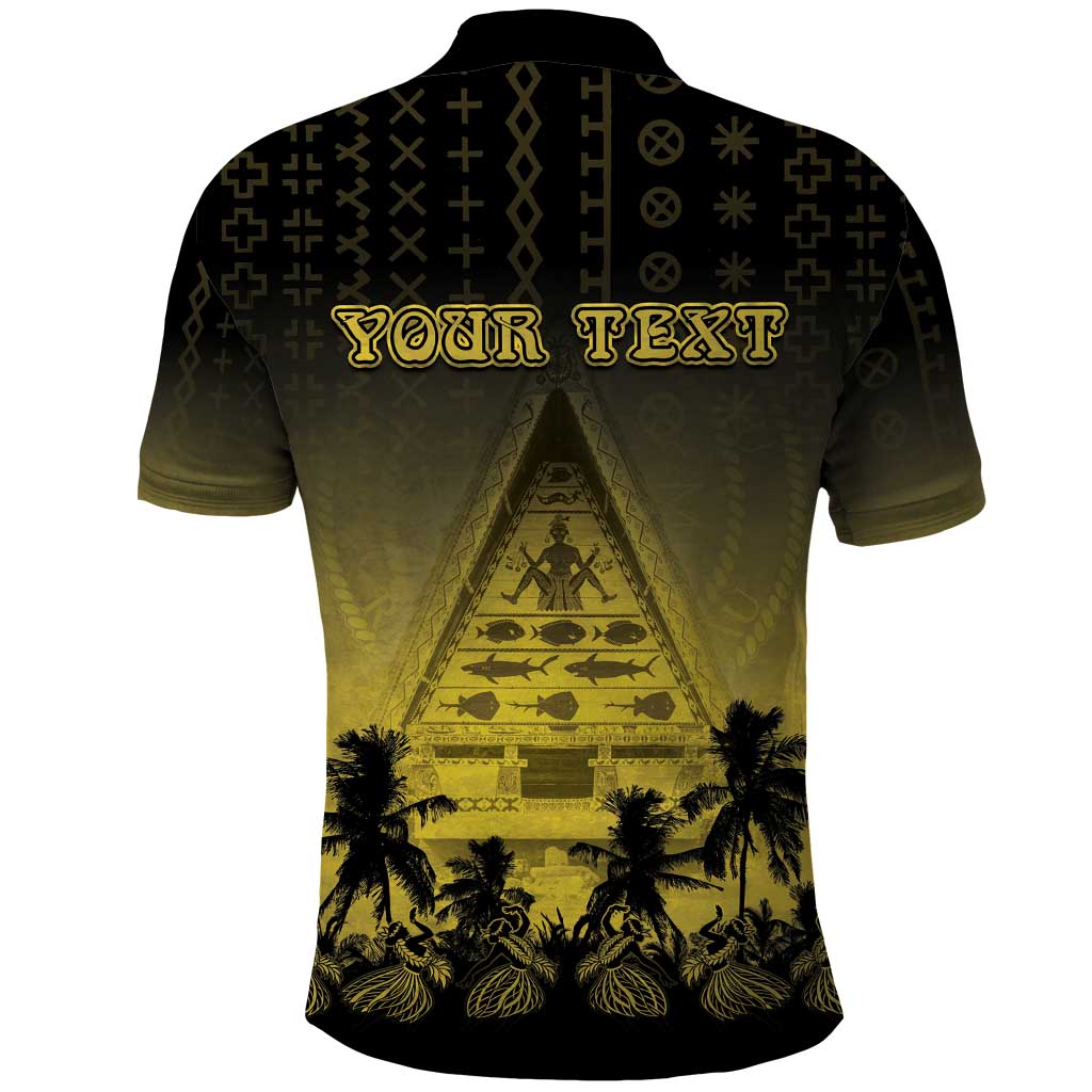 Personalised Palau Independence Day Polo Shirt Palauan Tattoo Pattern - Polynesian Pride