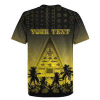 Personalised Palau Independence Day Rugby Jersey Palauan Tattoo Pattern - Polynesian Pride