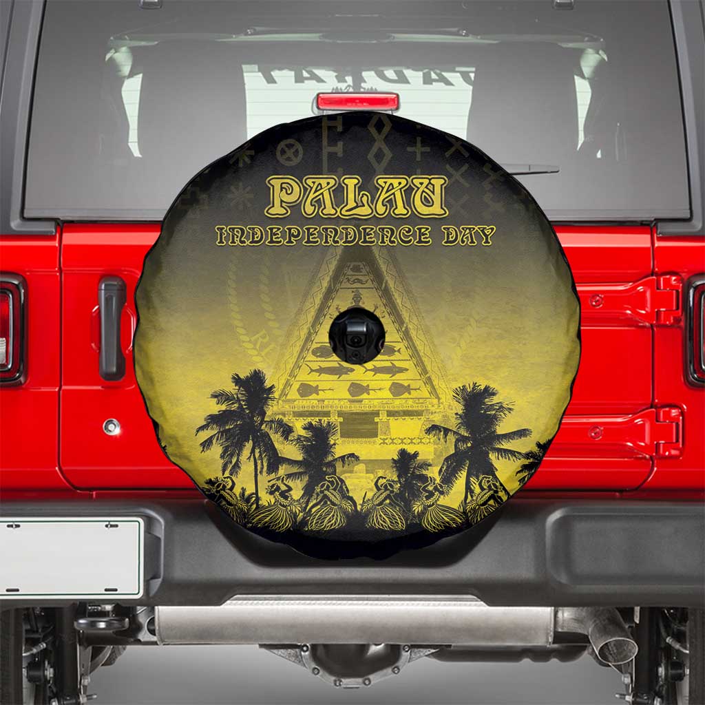 Palau Independence Day Spare Tire Cover Palauan Tattoo Pattern - Polynesian Pride