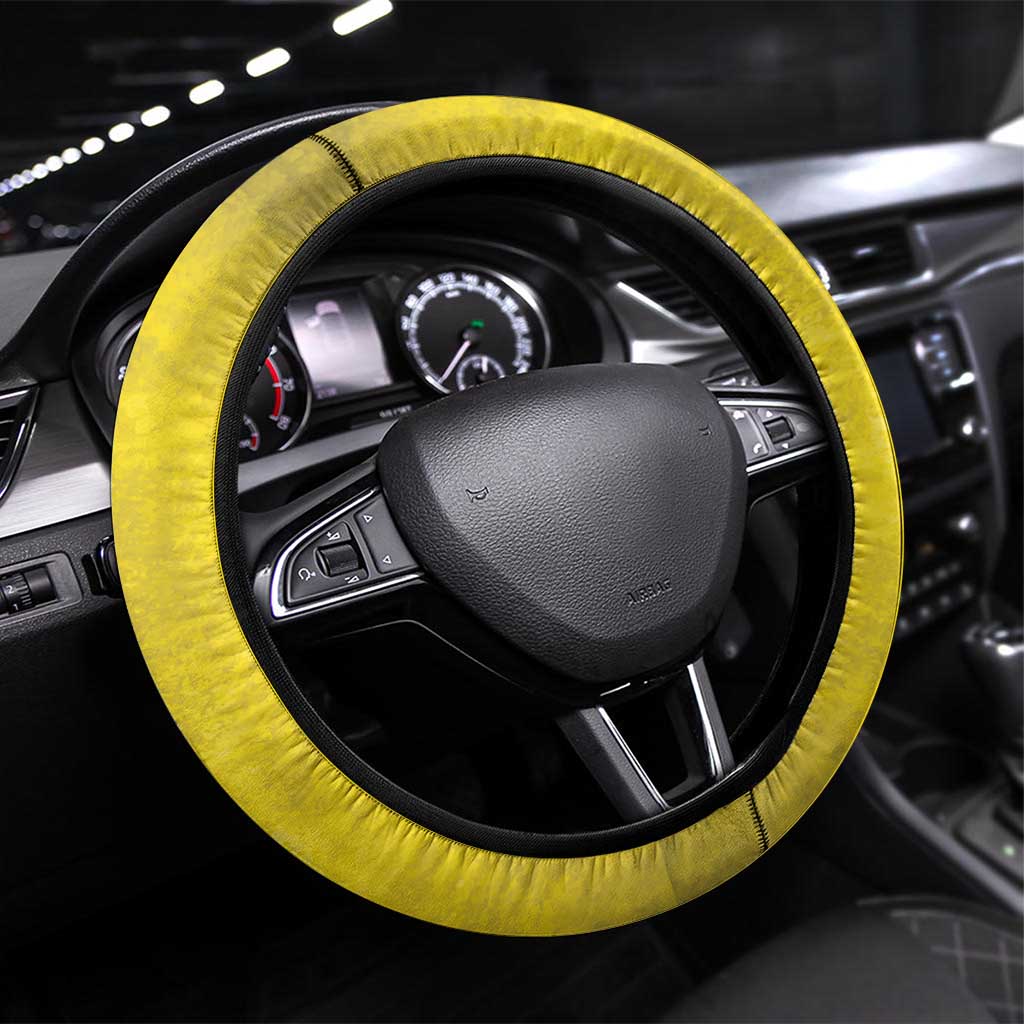 Palau Independence Day Steering Wheel Cover Palauan Tattoo Pattern - Polynesian Pride