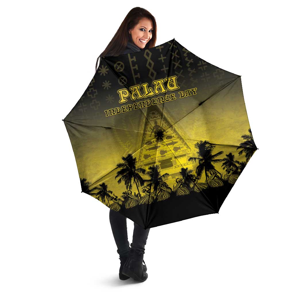 Palau Independence Day Umbrella Palauan Tattoo Pattern - Polynesian Pride