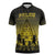 Personalised Palau Independence Day Zipper Polo Shirt Palauan Tattoo Pattern - Polynesian Pride
