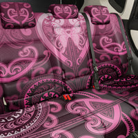 Aotearoa Breast Cancer Back Car Seat Cover Maori Tribal Pattern