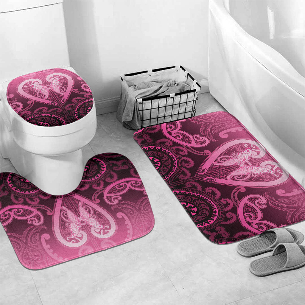 Aotearoa Breast Cancer Bathroom Set Maori Tribal Pattern