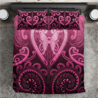 Aotearoa Breast Cancer Bedding Set Maori Tribal Pattern