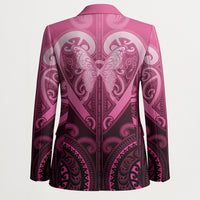 Aotearoa Breast Cancer Blazer Maori Tribal Pattern