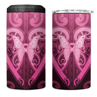 Aotearoa Breast Cancer 4 in 1 Can Cooler Tumbler Maori Tribal Pattern