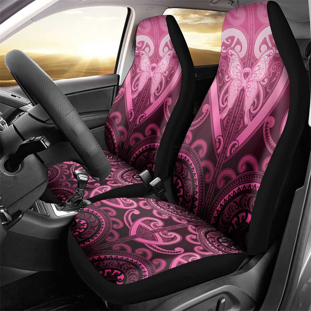 Aotearoa Breast Cancer Car Seat Cover Maori Tribal Pattern