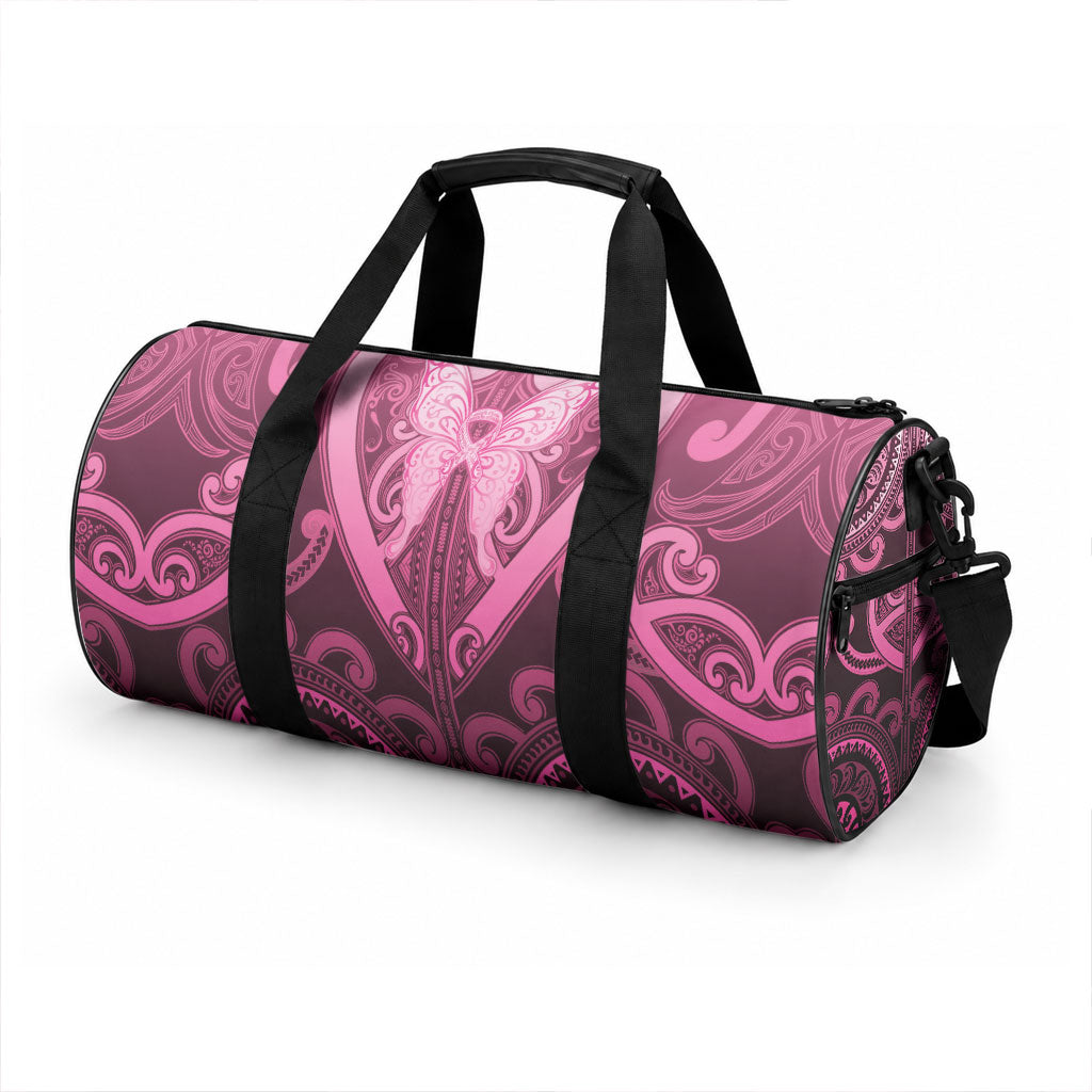 Aotearoa Breast Cancer Duffle Bag Maori Tribal Pattern