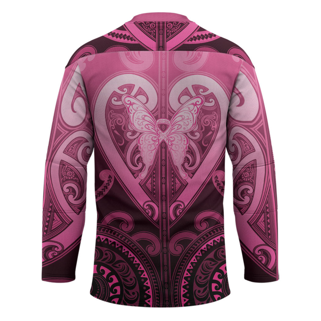 Aotearoa Breast Cancer Hockey Jersey Maori Tribal Pattern