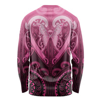 Aotearoa Breast Cancer Long Sleeve Shirt Maori Tribal Pattern