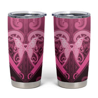 Aotearoa Breast Cancer Tumbler Cup Maori Tribal Pattern