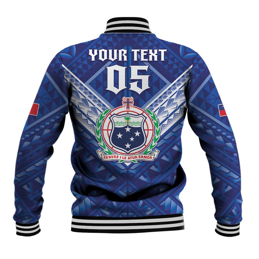 Toa Samoa Rugby Custom Baseball Jacket Samoan Pride With Tribal Pattern - Polynesian Pride