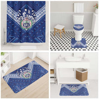 Toa Samoa Rugby Bathroom Set Samoan Pride With Tribal Pattern - Polynesian Pride