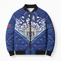 Toa Samoa Rugby Custom Bomber Puffer Jacket Samoan Pride With Tribal Pattern - Polynesian Pride