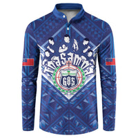 Toa Samoa Rugby Custom Button Sweatshirt Samoan Pride With Tribal Pattern - Polynesian Pride