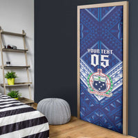 Toa Samoa Rugby Custom Door Cover Samoan Pride With Tribal Pattern - Polynesian Pride